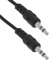 REY Cable Jack Macho 3,5mm Audio Estéreo, 0,5m, Negro