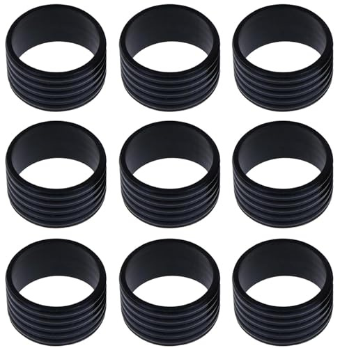 usefulbeauty 9 Stück Griffband Abschlussgummi - Tennisschläger Band Grip Silikon-Handgriff Fix Ringe Stretchy Schlägerhandgriff Gummiring | Für Squash Badminton Racquetball Bunt