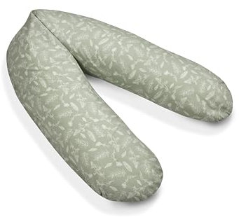 pic Bear Premium Stillkissen - hochwertiges Schwangerschaftskissen - anschmiegsames Lagerungskissen aus Baumwolle - schadstofffreies Seitenschläferkissen (Leaves, 194 cm Premium)