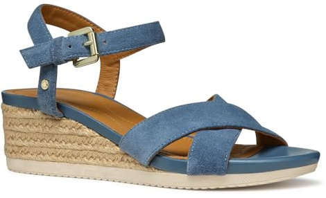 Geox D Ischia Corda B, Sandalia de cuña Mujer, Avio, 41 EU