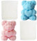 INHEMING 2pcs Rose Ours Moule à Bougie,Moules pour Ours en Silicone 3d,Moules à Savon Forme Candle Silicone Mold pour Anniversaire, Saint-Valentin, Fête Des Mères