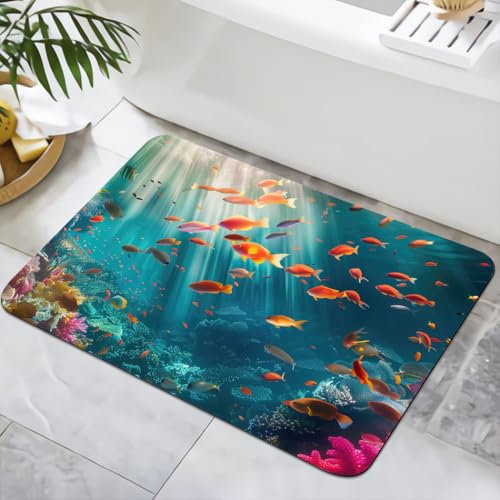 YISUMEI Badematte rutschfeste Badteppich 40x60cm Waschbar Schnelltrocknende Badezimmerteppich, Badvorleger für Dusche,Badewanne und Badezimmer (Kaviar)