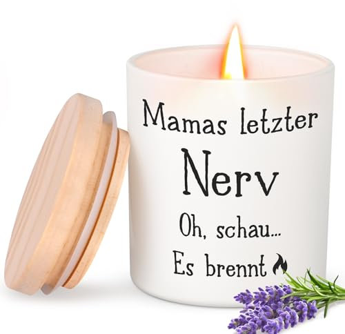 Livole Duftkerze Geschenke für Mama, Duftkerzen Lavendel Lustige Kerze Geburtstagsgeschenk für Mama, Mama Geburtstagsgeschenk Muttertagsgeschenk Duftkerzen im Glas Geburtstag Geschenke für Frauen