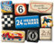 Nostalgic-Art Retro Kühlschrank-Magnete, 9 Stück, 24h Le Mans – Racing – Geschenk-Idee für Motor-Fans, Original Lizenzprodukt (OLP), Magnetset für Magnettafel, Vintage Design