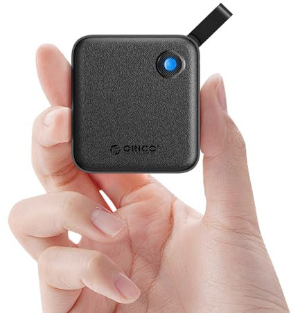 ORICO Portable SSD 512 GB mit 2 in 1 USB C Kabel, Externe Solid State Drives, bis zu 460MB/s, Statusanzeige, zuverlässiger Speicher für USB-C Smartphone, Tablet, PC - B5PLUS