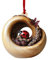 Weihnachtsdeko Innen,Acryl Tier Dekor Weihnachtsbaumschmuck 2D Anhänger Eule Waschbär Weihnachtsbaum Anhänger Weihnachtsdeko Saisonale Dekoration Für Wohnzimmer Schlafzimmer Weihnachtsdeko Hängend