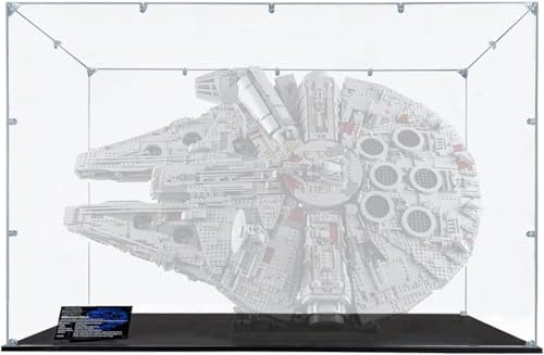 Caikbms Acryl Vitrine Kompatibel Mit Modell Le-go 75192 Millennium Falcon, Transparente Staubdichte Vitrine (Vitrine Ohne Hintergrund) B,3mm