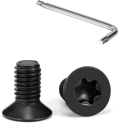 Tunejoy Tornillos de Cabeza Avellanada Torx M5 x 10 mm Negro Tornillo Avellanado Mecánico de Acero Inoxidable A2 V2A con T25 llave Rosca Completa 20 Piezas