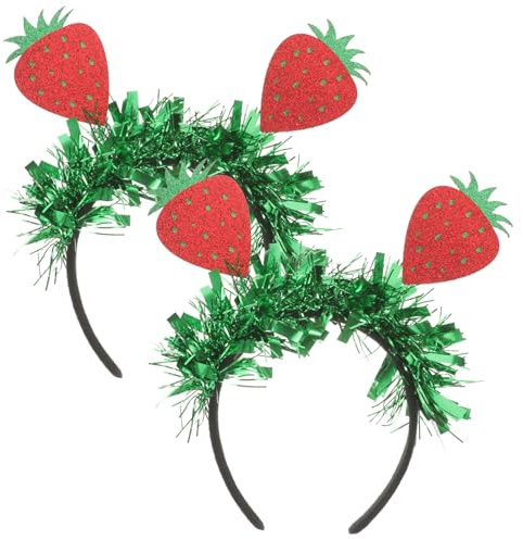 NULYLU 2pcs Erdbeere Geformt Stirnband Haar Zubehör Für Jungen Und Mädchen Party Dekorative Headwear