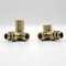 Lux Heat Corner Brushed Brass Manual Round Radiator Valve Set