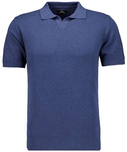 RAGMAN Herren Strick-Pullover Kurzarm, Resortkragen Nachtblau-079, XL