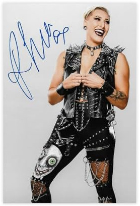 KBGDFSDF Rhea Ripley Autogramm-Poster (1) Leinwand-Poster, Wandkunstdruck, Bild, Gemälde, 30 x 45 cm
