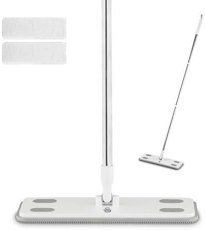 Swan Elevate Electrostatic Mop, Floor Cleaner Starter Kit, 180° Pivoting Neck, Wet & Dry Use, Suitable for All Floor Types (1 Handle, 25 Wet and 25 Dry Refills), White, SWFC2001WHTN
