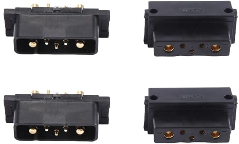 Dropfree 2 Pair Lithium Battery Box Power Discharge Connector 5 Pins Male Plug and Female Plug,E-Bike Power Plug for Hailong