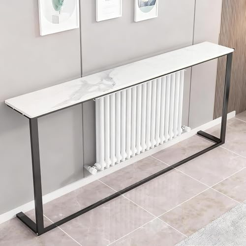 YCCYHQ Radiator Shelf, Stone Slab Countertops Sofa Back Shelf Long Table, Radiator Cover Shelf, Large Storage Capacity on The Desk(120cm/47.2in)
