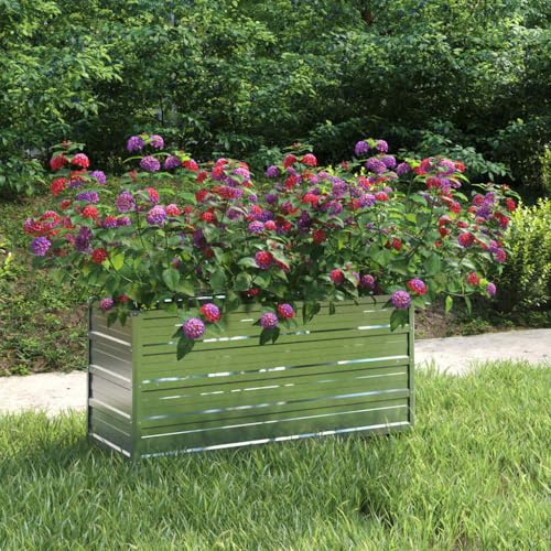 Hochbeet für den Garten, Tiefer und Breiter Pflanzkasten mit Ablagefläche, Wetterbeständig für den Außenbereich, Gute Drainage, Geeignet für Verschiedene Pflanzen (100 x 40 x 45 cm)