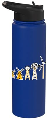Windmill Technician Wind Pumps Operator Wind Engineer Stainless Steel Insulated Water Bottle