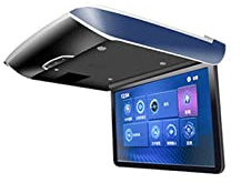 Electric Folding Car Monitor IPS Screen Car Video Playes 1080P 8K Ceiling TV Roof Mount Display USB Family Road Trips(17.3 inch Blue)