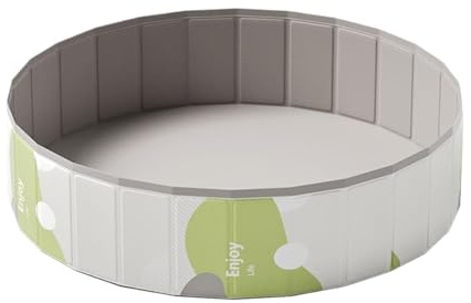 Piscina pieghevole per cani, portatile, non gonfiabile, in PVC, base antiscivolo, materiale ad alta resistenza, per bambini e adulti, giochi per cuccioli, cortile, patio, campeggio, interni