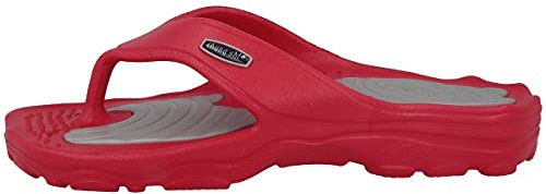 chung shi Unisex Zori Zehentrenner, Rot Grau, 44/45 EU (XXL)