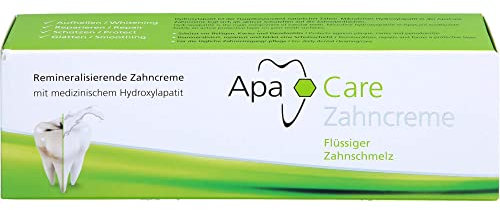 ApaCare Remineralisierende Zahncreme mit flüssigem Zahnschmelz, Zum Schmelzaufbau, Schutzschicht & Zahnaufhellung, 75 ml