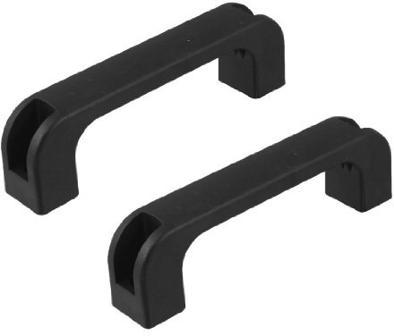 sourcing map 2 Stück Schrank Schublade D Form Kunststoff Zuggriffknopf Schwarz 5,2 