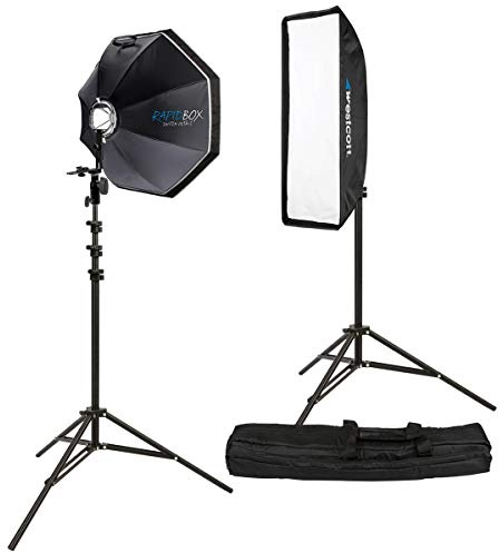 Westcott Rapid Box Switch 2-Light Photography Speedlite Kit with Interchangeable Light Mounts Beauty Dish and Carry Case