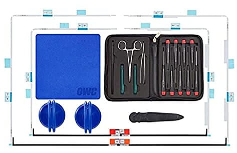 OWC - Service-Wartungskit für Apple iMac (2007-2020), 14-teiliges Werkzeugset plus Klebeband-Sets für 27-Zoll- und 21,5-Zoll-iMacs zum ordnungsgemäßen Wiederverschließen des Displays
