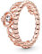 PANDORA Princess Tiara Crown Ring in Roségold mit 14 Karat rosévergoldete Metalllegierung und Cubic Zirkonia Steinen Moments Collection, Größe 56