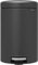 Brabantia NewIcon Pedal Bin 12 L | Soft Close Waste Bin with Odour-Proof Lid and Plastic Inner Bucket | Compact, Non-Slip Trash Can for Kitchen, Office, Bathroom or Bedroom |Mineral Infinite Grey