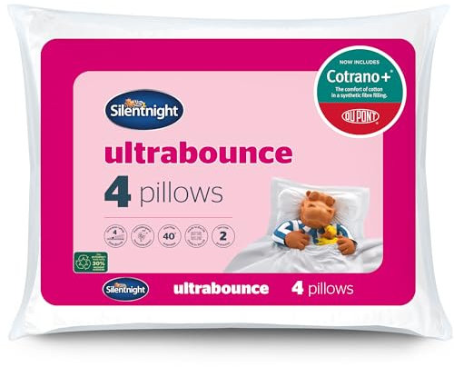SIlentnight Ultrabounce – Edredón y Almohada – Blanco, Microfibra, Blanco, Pack de 4