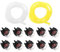 Aisen Pack of 10 Primer Fuel Pump Petrol Engine with Fuel Line Assembly for Stihl Trimmer Chainsaw MS FS FR WYK WYJ WT Ball Tanaka Dolmar Husqvarna Echo Ball Pump Pressure Pump