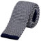 DonDon schmale Strickkrawatte 5 cm - dunkelblau weiß