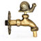 Weirun Garten-Wasserhahn mit Schnecke aus massivem Messing, für den Außenbereich, mit Einem Set von Messing-Schnellverbinder für 1,3 cm Schlauch-Rohr.