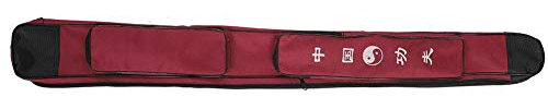 Bokken Tasche,Lichtschwert Tasche,Schwerttasche,Schwert-Aufbewahrungstasche Für Chinesische Kampfsportarten,Dicke Einlagige Schwert-Multifunktions-Schultertragetasche (Dunkelrot)
