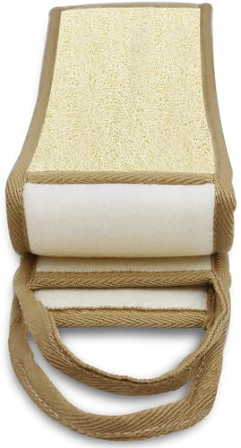 50 Inch Extra Long Natural Exfoliating Loofah Luffa Back Scrubber for Shower for Men Women, Deep Clean & Invigorate Your Skin Back Scrubber
