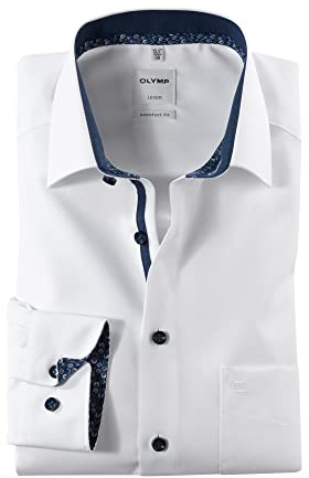 OLYMP Herren Oberhemd Langarm Luxor,Uni,Comfort fit,New Kent