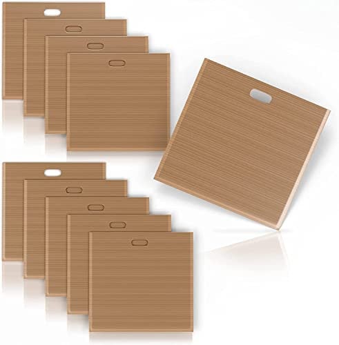Amazy Dauerbackfolie 10er-Set - Backpapier Wiederverwendbar für Backofen - Hitzebeständige und Antihaftbeschichtete Backfolie - Backpapier Blätter für Backen und Toastertaschen - 16x16,5 cm