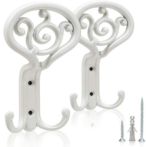 UTiLE Garderobenhaken Kleiderhaken Jackenhalter Wand 2er Set Weiß - 85 x 50 x 138 mm - Baue Dir eine moderne Garderobe, ein Garderobenpaneel oder eine schöne Garderobenleiste