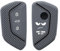 kwmobile Autoschlüssel Hülle kompatibel mit VW Golf 8 3-Tasten Autoschlüssel Hülle - Schlüsselhülle Don't Touch My Key Weiß Grau Schwarz