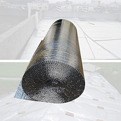 JAYHA 4mm Isolierfolie Dämmfolie Heizkörper Reflexionsfolie Selbstklebe Doppelte Alu Luftpolsterfolie für Dächer Wände und Böden(Size:1m*10m)