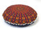 Runder Mandala-Bodenkissenbezug, Sitzkissen, Überwurf, Hippie, dekorativer Bohemian-Pouf-Bezug, Pompom-Kissenbezüge, Boho-Indisch, 55,9 cm (Orange)
