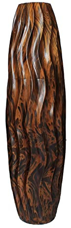 Blumenvase Holzvase Bodenvase Tischvase Dekovase für Dekoration 61 cm(24 Zoll) aus Mangoholz
