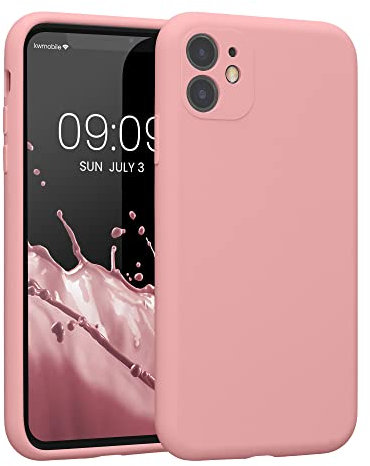 kwmobile Custodia Compatibile con Apple iPhone 11 Cover - Back Case per Smartphone in Silicone TPU - Protezione Gommata - Rosa Chiaro
