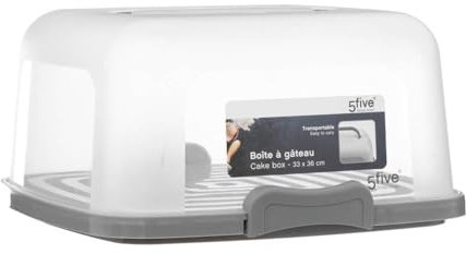 5five - caja cuadrada para tartas 33x36cm plástico
