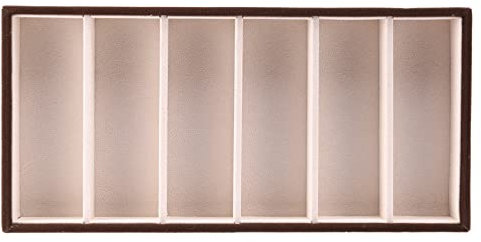 Eduuyvee 6 Eyeglasses Display Case, Sunglasses Storage Box, Spectacles, Display Tray Holder, Jewelry Tray, Opening Top Flannel Inside.