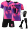 Sternstunde Trikot Sets Kinder, Hause/Auswärts Fußballtrikot für Kinder,Herren Jungen Fussball Jersey Football Trikots, Sportshirt Junge Football Training Tshirts Shorts (Lila, 6-7 Jahre)