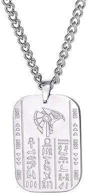 VASSAGO Anubis-Halskette für Männer und Frauen, Gott des Todes, ägyptische Halskette, Horusauge, Anubis-Anhänger, Halskette, ägyptisches Symbol, ägyptischer Schmuck, Geschenk, Edelstahl