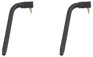 Generic 2 Set of Phone Signal Boosting Antenna Earphone Plug Cellphone Signal Amplifying 3.5mm External Aerial
