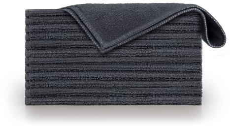 Blumtal Serviette Microfibre - Lot de 12 - Chiffon Microfibre 30x40 cm - torchon Absorbant Menage - Chiffon vitre sans Trace & Voiture - torchons Voiture Resistant - Lavable à 60 °C - en Anthracite